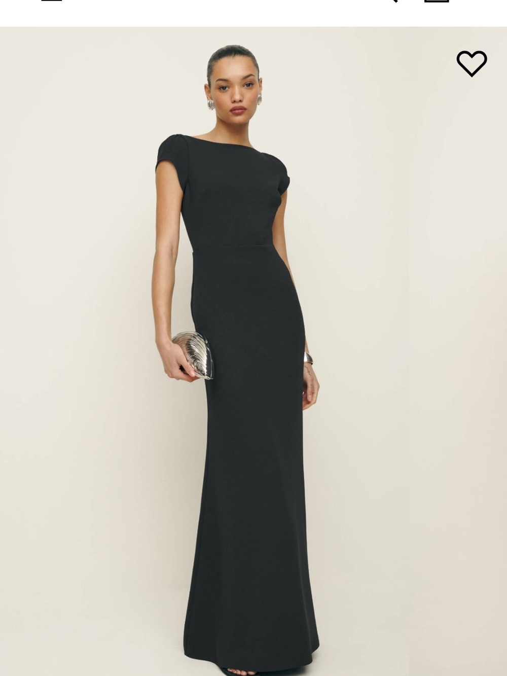 NWT Reformation Sicily Dress Black size 4 Backless Gown Train